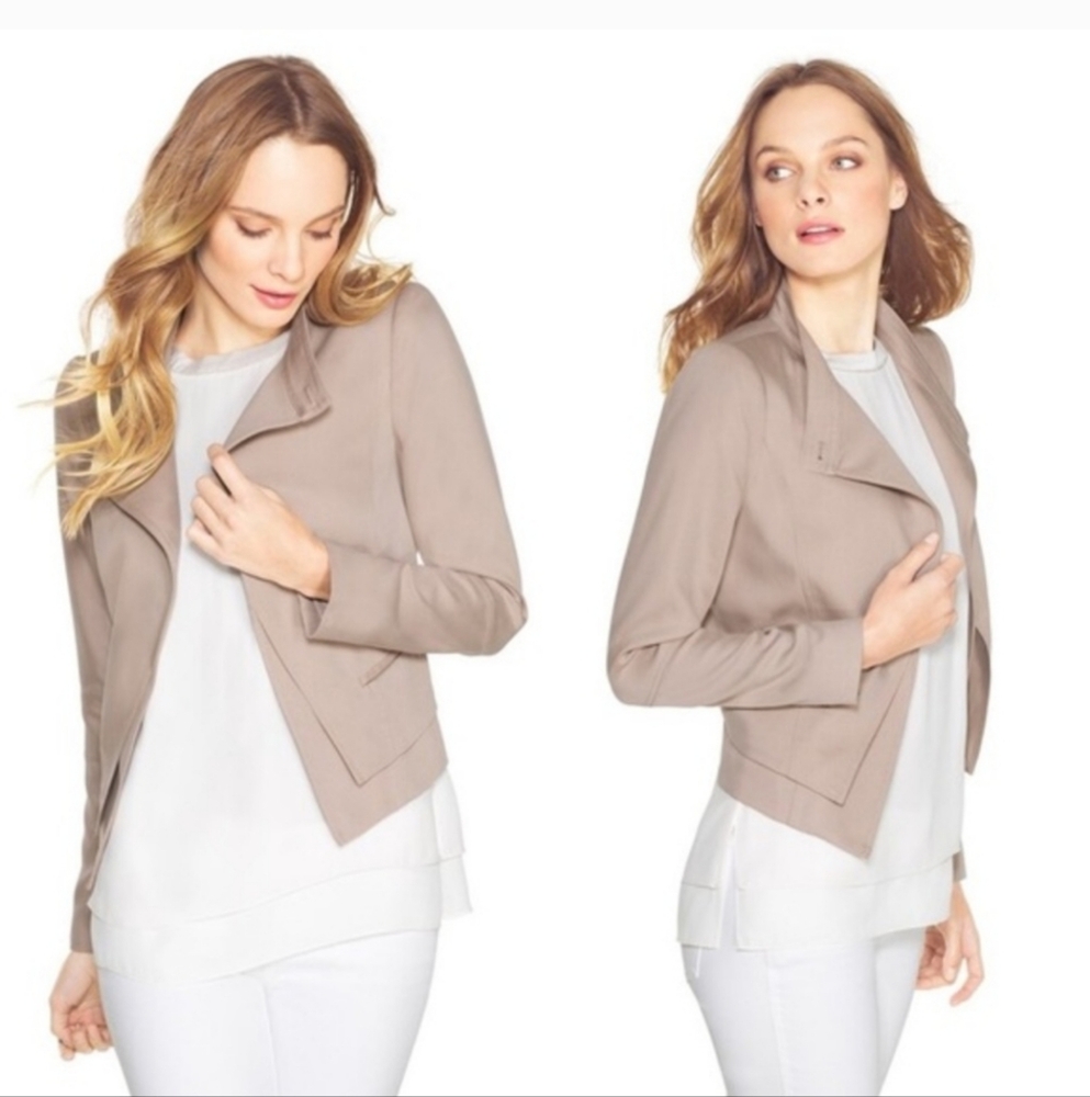 White House Black Market Tan Jacket Womens Size 6
